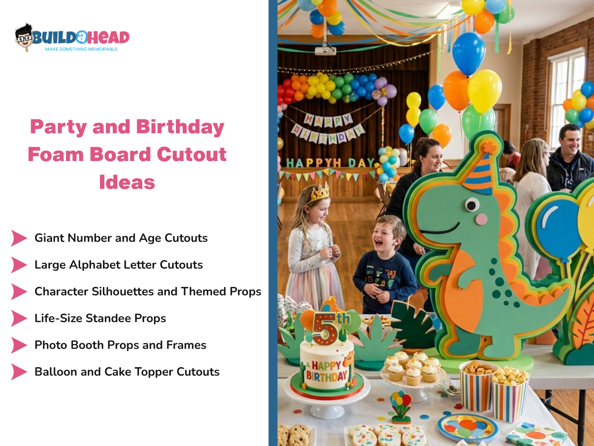 Party and Birthday Foam Board Cutout Ideas