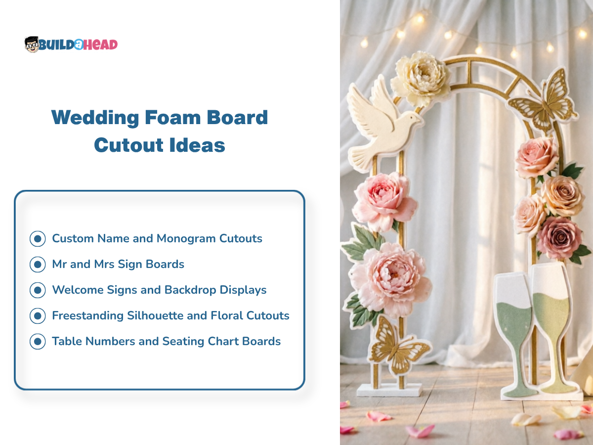 Wedding Foam Board Cutout Ideas