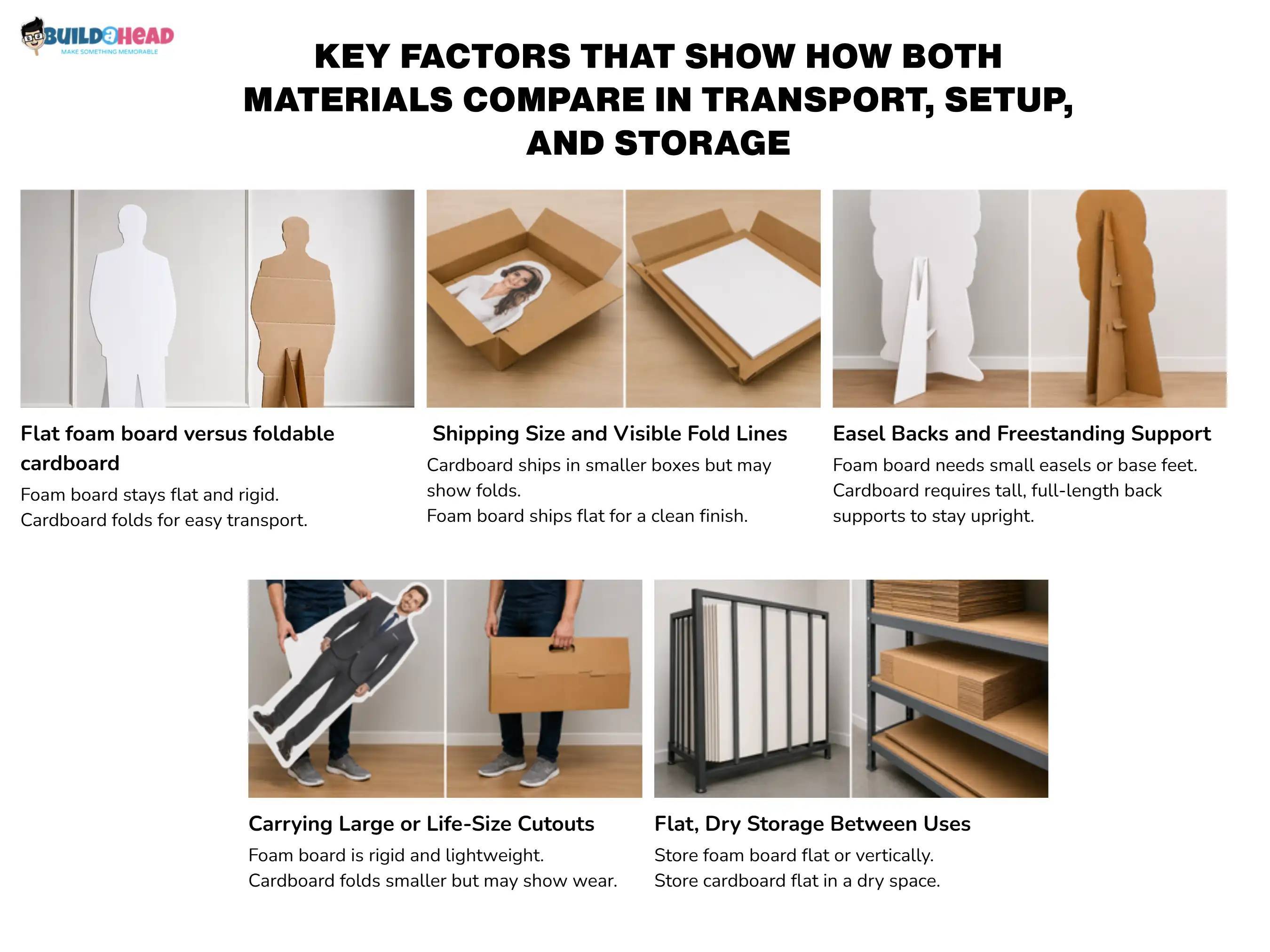Which Cutout Material Is Easier to Transport, Set Up, and Store?
